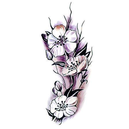 Tatouage éphémère fleurs de lotus couleur pastel Tattoo-Ephemere 