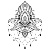 Faux tatouage underboobs fleur de mandala femme poitrine entre les seins tatouage éphémère ephemere temporaire fake tatoo autocollant tattoo ephemere