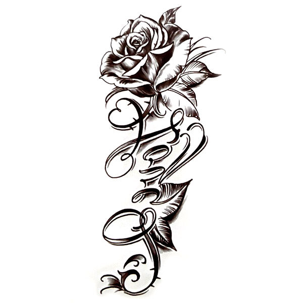 Rose d'amour tatouage éphémère roses love fleur faux tatouage temporaire non permanent autocollant décalcomanie malabar comme un vrai tattoo tatou tatouage temporaire paris femme 