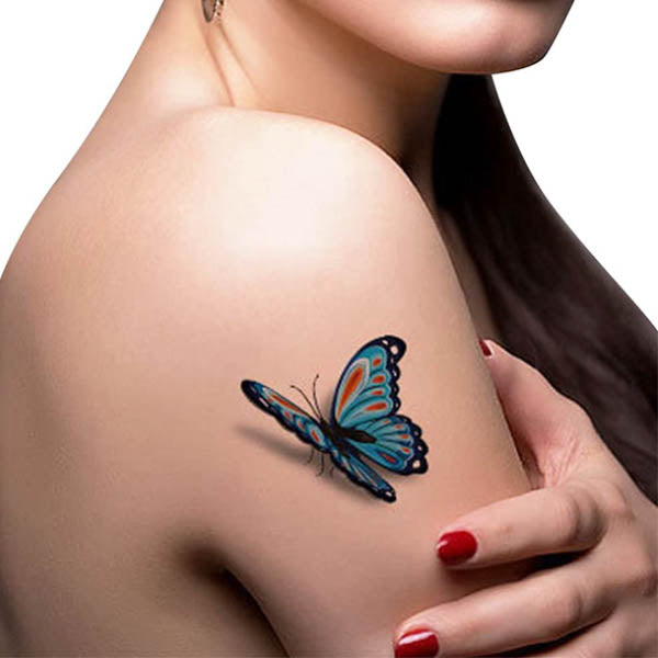 Tatouages éphémères papillons pour Femme tatouage temporaire faux tatoo fake autocollant tattoo ephemere