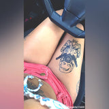 Tattoo ephemere femme gangster tatouage temporaire faux tatouages Tattoo-Ephemere