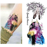 Chevaux fleuris cheval fleur tatouage ephemere tattoo éphémère faux tatouages