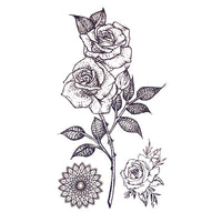 Faux tatoo Femme Roses & mandala fake tatoo faux tatouages tatouage éphémère ephemere temporaire autocollant tattoo-ephemere