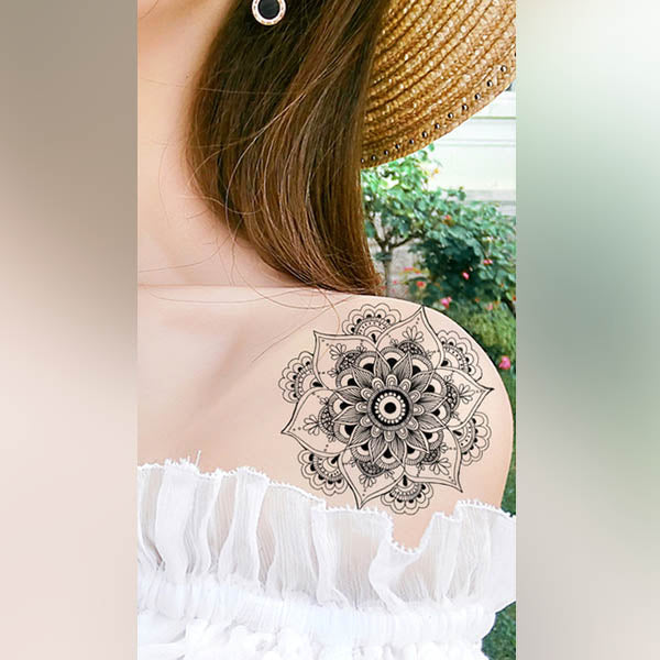 Faux tatouages Mandala pour femme tattoo ephemere tatouage temporaire faux tatouages fake tatoo autocollant tattoo-ephemere
