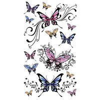 Faux tatouages papillons pour femme couleur papillon tatouage éphémère tatouages temporaire faux tatoo fake autocollant temporary tattoo ephemere