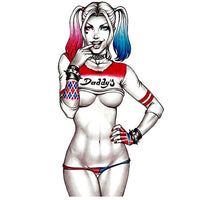 Tatoo ephemere Harley Quinn tatouage temporaire faux tatouages tattoo-ephemere