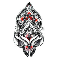 Tatouage temporaire mandala hindou femme faux tatouages tatouage éphémère tatoo tattoo-ephemere