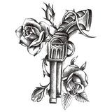 Tatouage éphémère gun & roses  tattoo ephemere tatouage temporaire faux tatouages fake tatoo