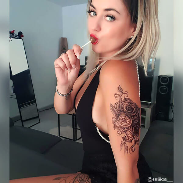 Tatoo éphémère rose des océans ultra-réaliste boussole fleur ancre marine  tattoo ephemere tatouage temporaire faux tatouages fake tatoo autocollant tattoo-ephemere