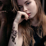 Tatouage ephemere roses géométrique faux tatouage tatouage temporaire éphémères femme homme fake tatoo autocollant tattoo-ephemere