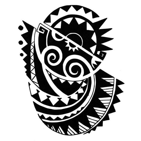 Tatouage Ephemere maori tattoo temporaire éphémère homme femme épaule tribal noir tatouage faux fake autocollant décalcomanie soleil totem temporary tattoo ephmere