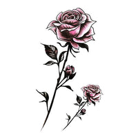 Tatouage éphémère fleurs roses tattoo ephemere temporaire faux tatouage