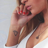 tatoo ephemere diamant femme et homme tatouage éphémère temporaire faux tatoo fake autocollant tattoo ephemere