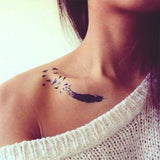 Tatouages éphémères plumes et envole d'oiseaux plume tatouage temporaire faux tatoo fake autocollant temporary tattoo ephemere