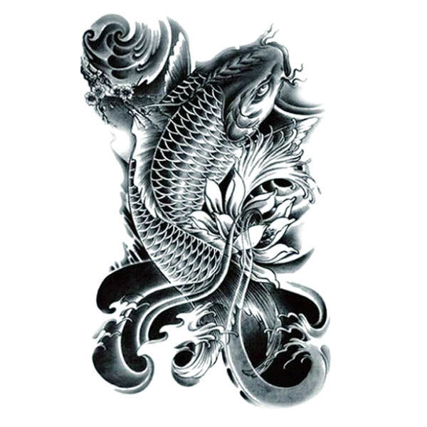 Tatouage éphémère Carpe Koi Tattoo-Ephemere tatouage temporaire faux tatouage tatoo japonai