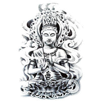 Tatouage éphémère bouddha en méditation tatouage temporaire faux tatouage tatooTattoo-Ephemere