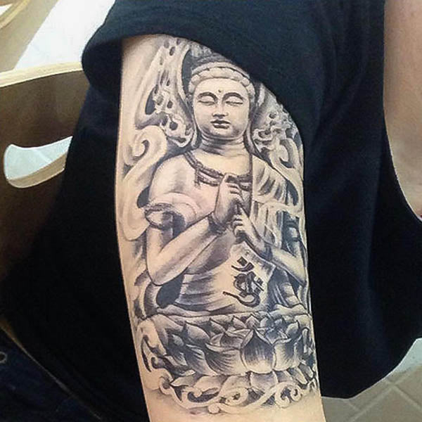 Tatouage éphémère bouddha en méditation tatouage temporaire faux tatouage tatooTattoo-Ephemere
