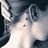 Tatouage éphémère envol d'oiseaux pour femme tatouages temporaire éphémères faux tatoo fake autocollant tattoo ephemere