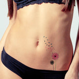 Tatouages éphémères fleurs de pissenlit  tatouage temporaire faux tatouage tattoo-ephemere