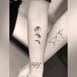 Tatouage ephemere lune en phase pour homme et femme tatouage temporaire faux tatouages tatoo tattoo-ephemere
