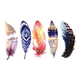 Tatouage ephemere plumes en couleurs Tatouage ephemere