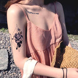 Tatouage ephemere roses géométrique faux tatouage tatouage temporaire éphémères femme homme fake tatoo autocollant tattoo-ephemere