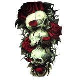 Tatouages éphémères crânes et roses tête de mort tatouage temporaire faux tatoo tattoo-ephemere