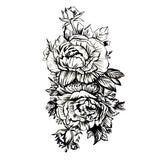 Tatouage temporaire roses black pour femme tatouage éphémère ephemere provisoire non permanent décalcomanie autocollant fake tatoo tattoo-ephemere