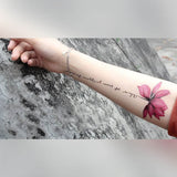 Tattoo Ephemere fleurs & message tatouages éphémères fleurs écriture tatouage temporaire rose tatoo fake faux autocollant tattoo ephemere