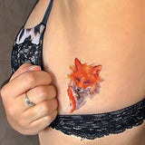 Faux tatoo renard pour Femme et Homme tatouage ephemere éphémère éphémères temporaire fake autocollant tattoo ephemere