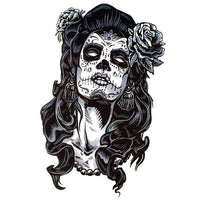 tatoo ephemere femme calavera tête de mort calavera mexicaine tatouage temporaire faux tatouage tatoo Tattoo-Ephemere