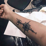tatouage ephemère Flèche et boussole tatouage ephemere tattoo éphémère temporaire faux tatouage