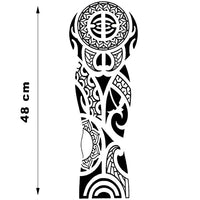 Tatouage homme pour le bras style maori bras complet homme et femme tatouage éphémère tatouages temporaire fake tatoo autocollant tattoo-ephemere