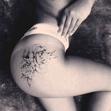 tatouage ephémère fleurs pour femme pivoine tattoo ephemere tatouage temporaire  faux tatouage tattoo-ephemere