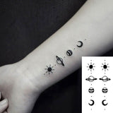 tatouage éphémère planète planètes soleil saturne lune systeme solaire tatouages temporaire faux tatoo fake tattoo tatou autocollant non permanent provisoire décalcomanie tattoo-ephemere
