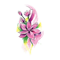 tatouage temporaire fleur de pivoine rose femme fleurs tatouage éphémère faux tatoo temporaire fake autocollant temporary tattoo ephemere