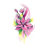 tatouage temporaire fleur de pivoine rose femme fleurs tatouage éphémère faux tatoo temporaire fake autocollant temporary tattoo ephemere