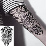 Tatouage éphémère Maori pour homme tatouage temporaire faux tatoo fake autocollant tribal noir totem indien amérindien temporary tattoo ephemere